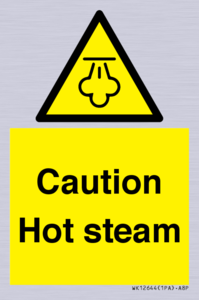 Caution Hot steam